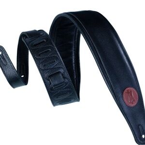 Levy’s Black Genuine Leather Guitar Strap
